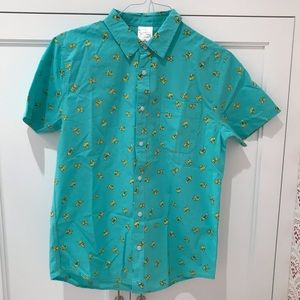 Pokémon Pikachu Dress Shirt Medium Button Retro